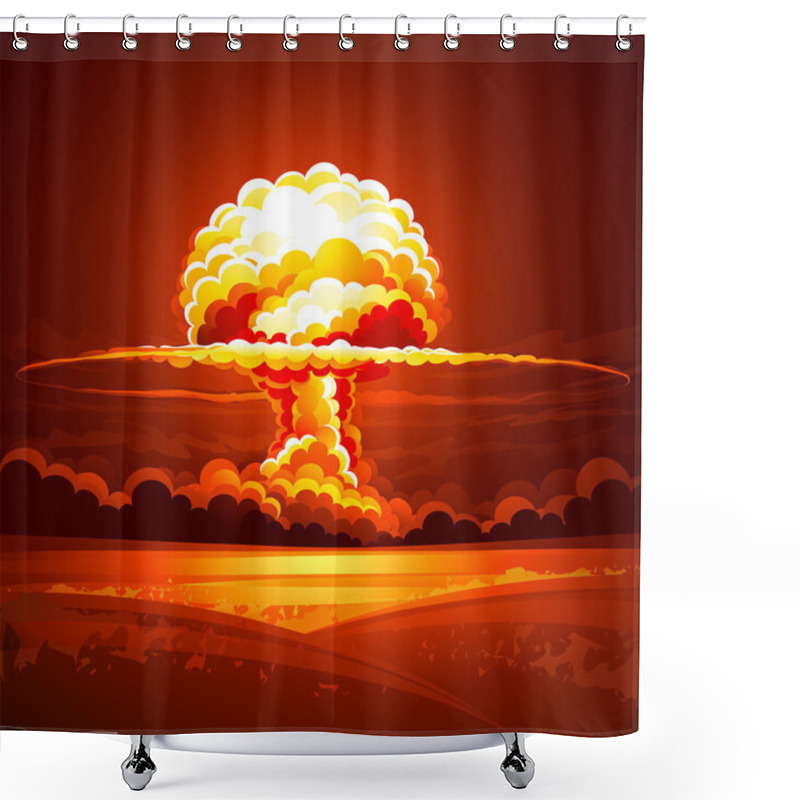 Personality  Nuclear Explosion Shower Curtains