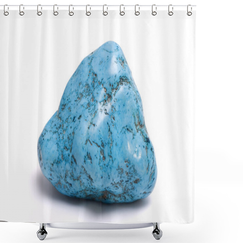 Personality  Turquoise Stone Isolated Shower Curtains