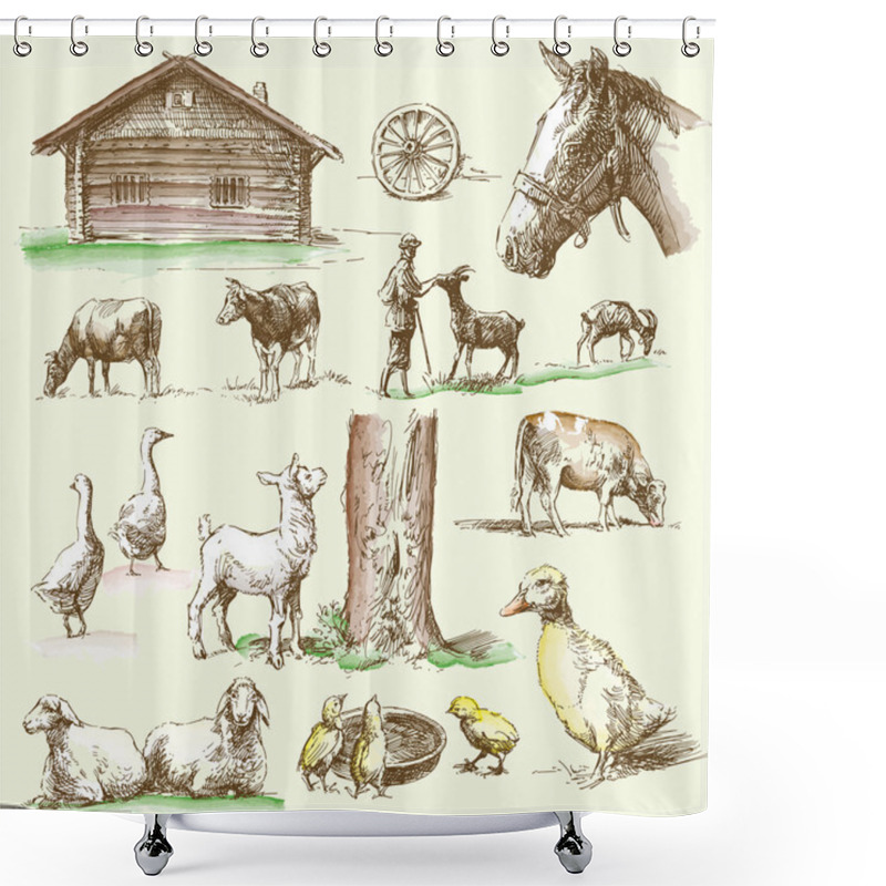 Personality  Farm Collection Shower Curtains