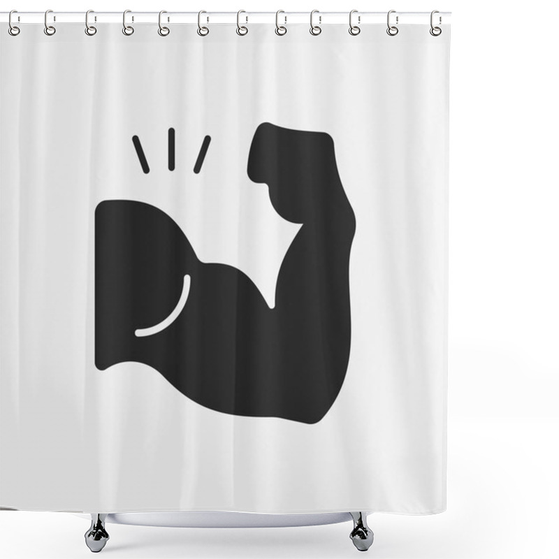 Personality  Muscle Icon Shower Curtains