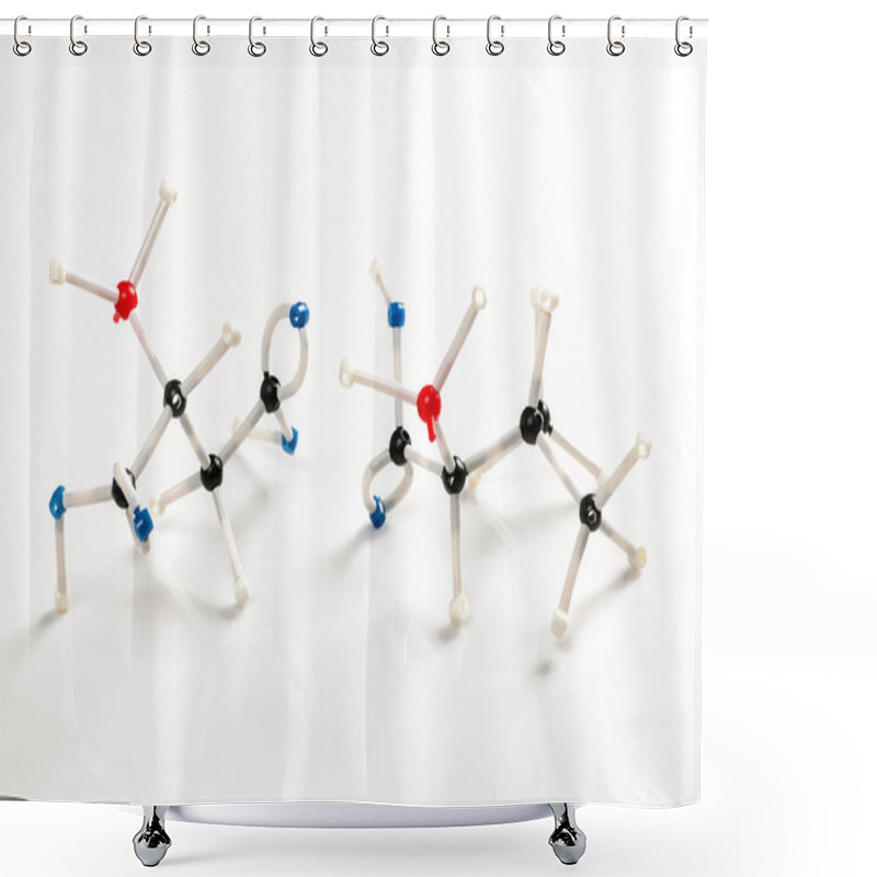 Personality  Molecular Models Of Two Amino Acids Shower Curtains