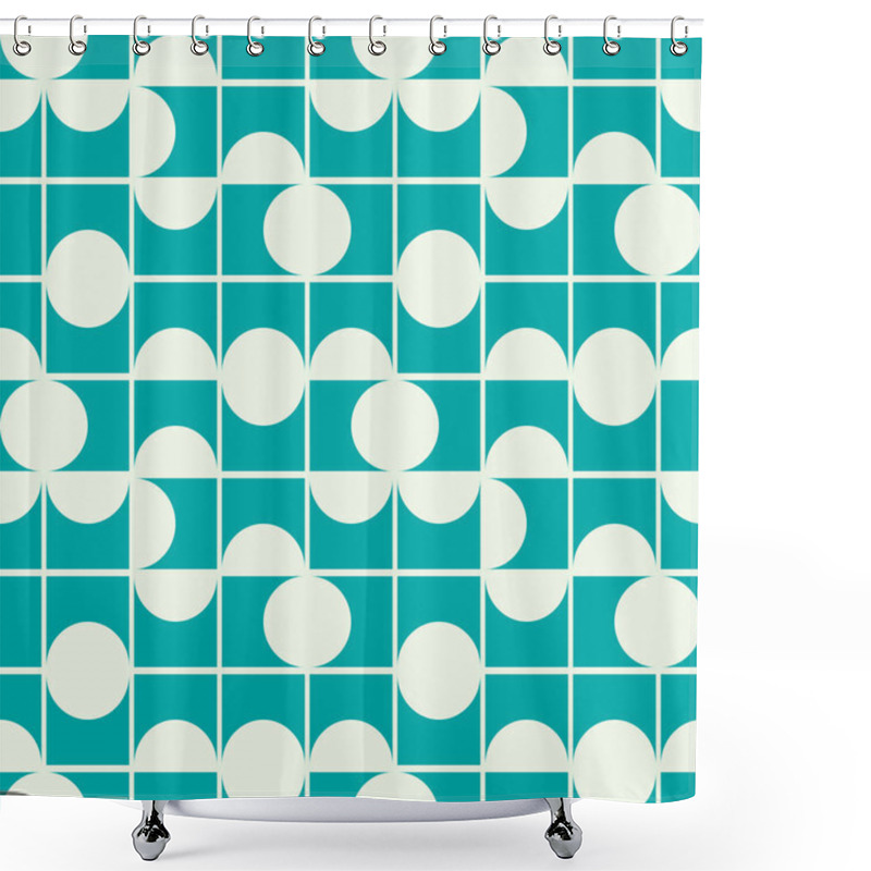 Personality  Endless Pattern Composed With Geometric Shapes Shower Curtains