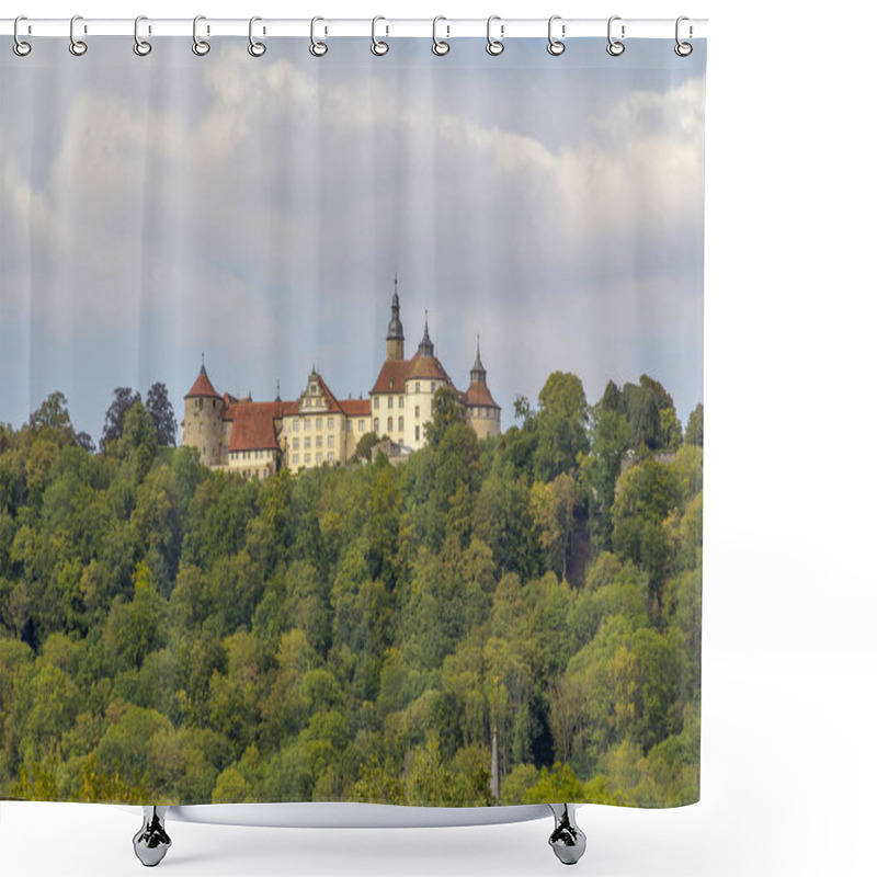 Personality  Langenburg Castle In Southern Germany At Summer Time Shower Curtains