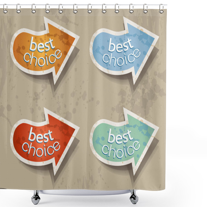 Personality  Distressed Arrows Speech Bubbles Set Shower Curtains