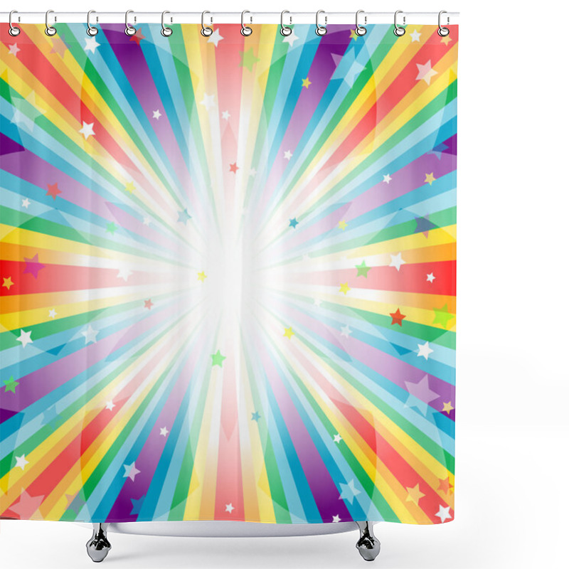 Personality  Abstract Rainbow Background Shower Curtains