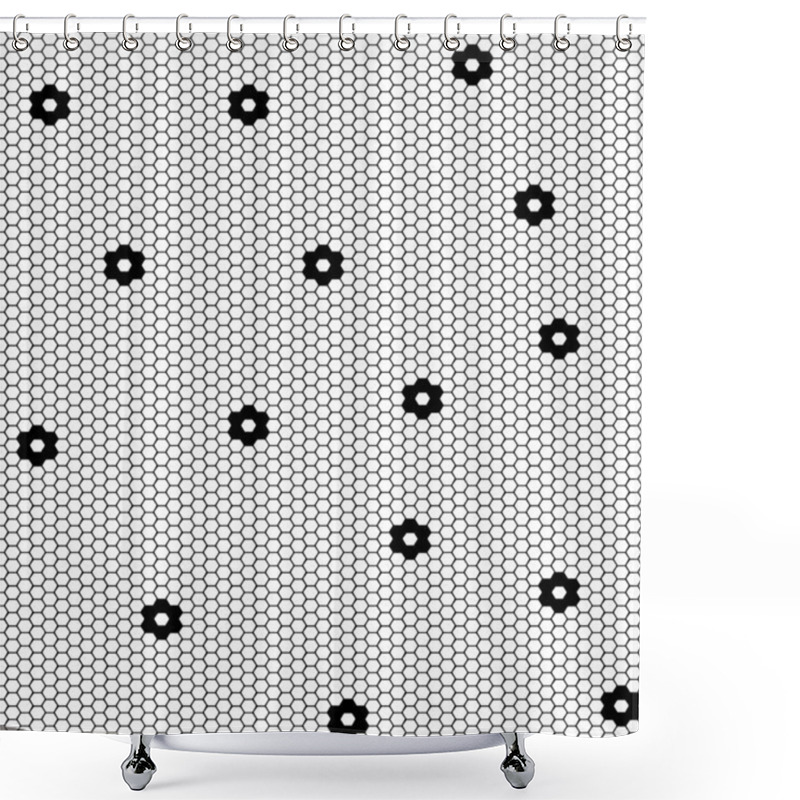 Personality  Vector Fishnet Pattern In Ornamental Style. Set Vector Seamless  Shower Curtains