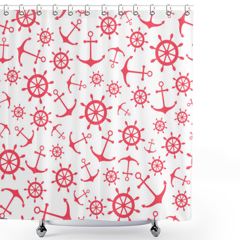 Personality  Seamless Nautical Pattern Shower Curtains