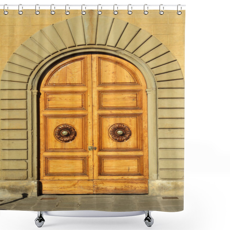 Personality  Historic Doorway To The Elegant Florentine Palace Shower Curtains