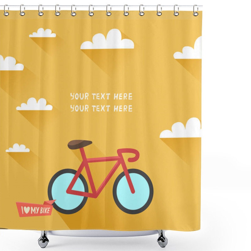 Personality  Vintage Bike In Flat Design And 