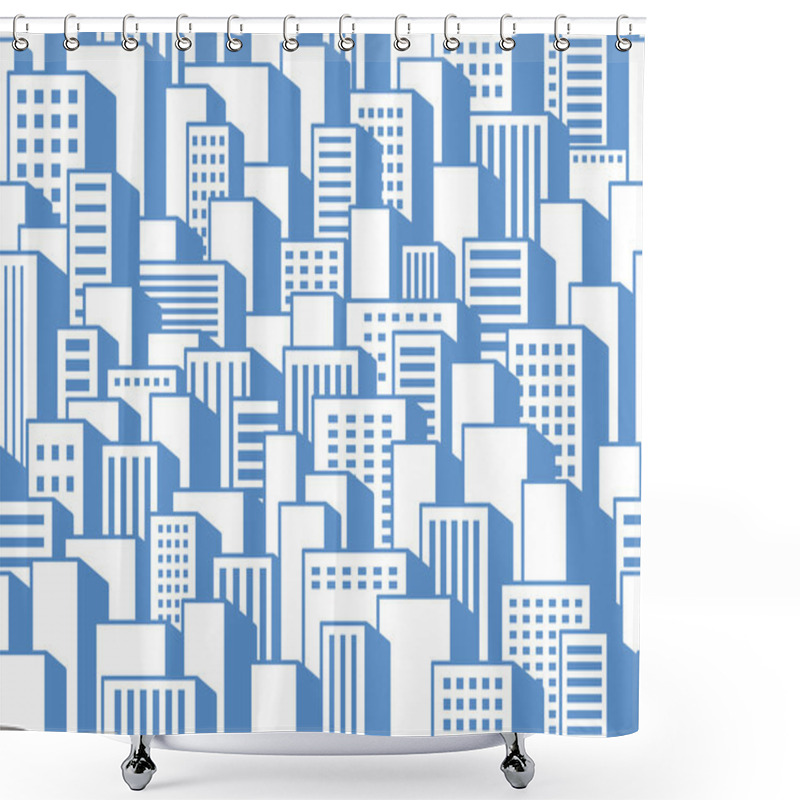 Personality  Seamless Background Of A City Shower Curtains