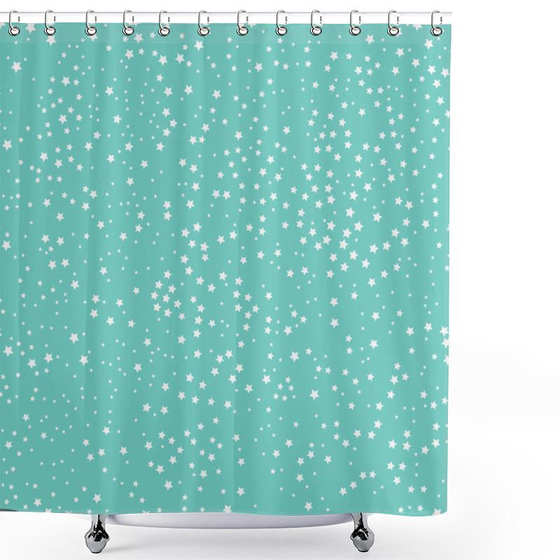 Personality  Star Pattern. Baby Background With Stars. Kids Pattern For Children Room. Simple Design. Shower Curtains