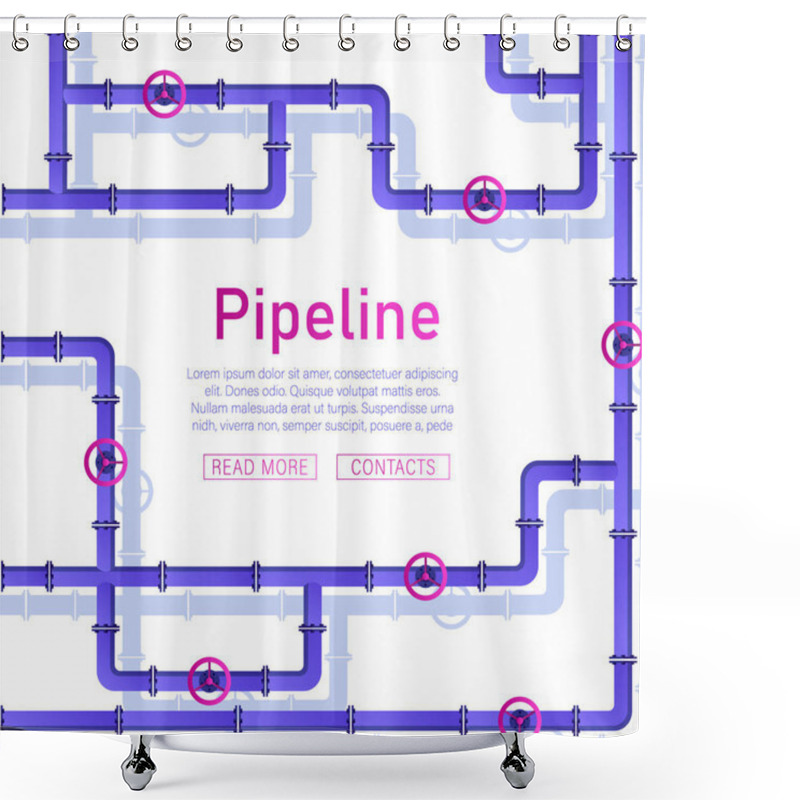 Personality  Pipeline Design Background Shower Curtains