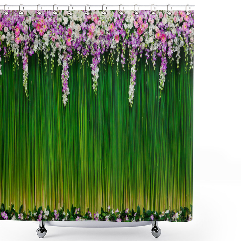 Personality  Backdrop Flowers Arrangement For Wedding Ceremony And Event Shower Curtains