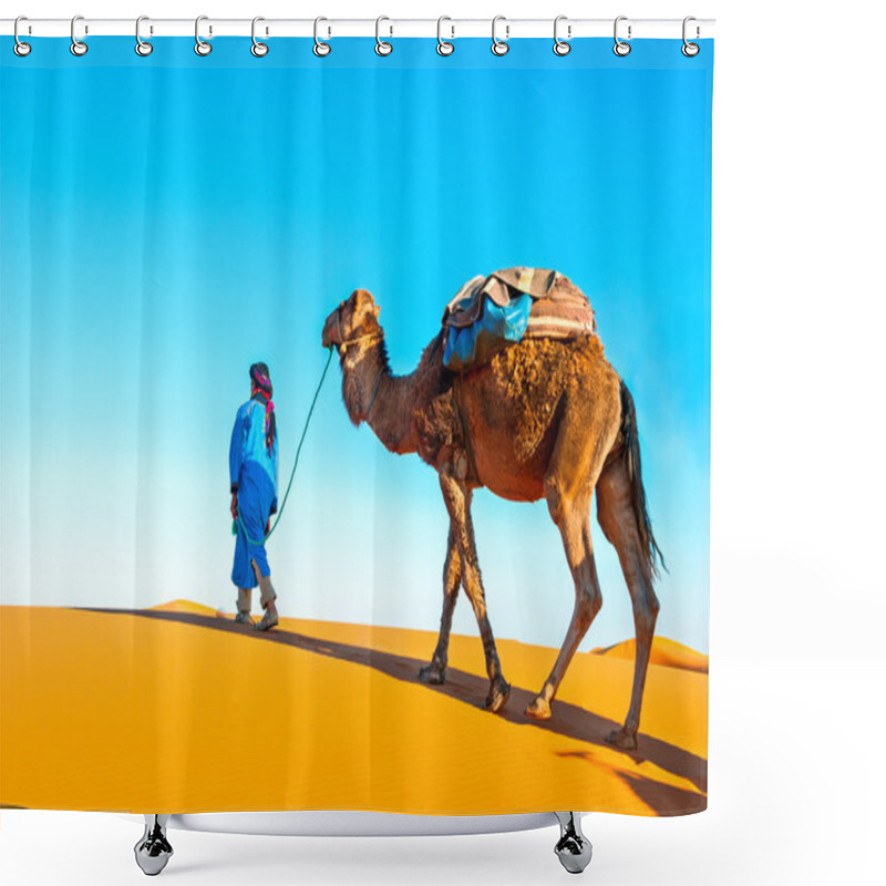 Personality  Camel Caravan On The Sahara Desert Shower Curtains