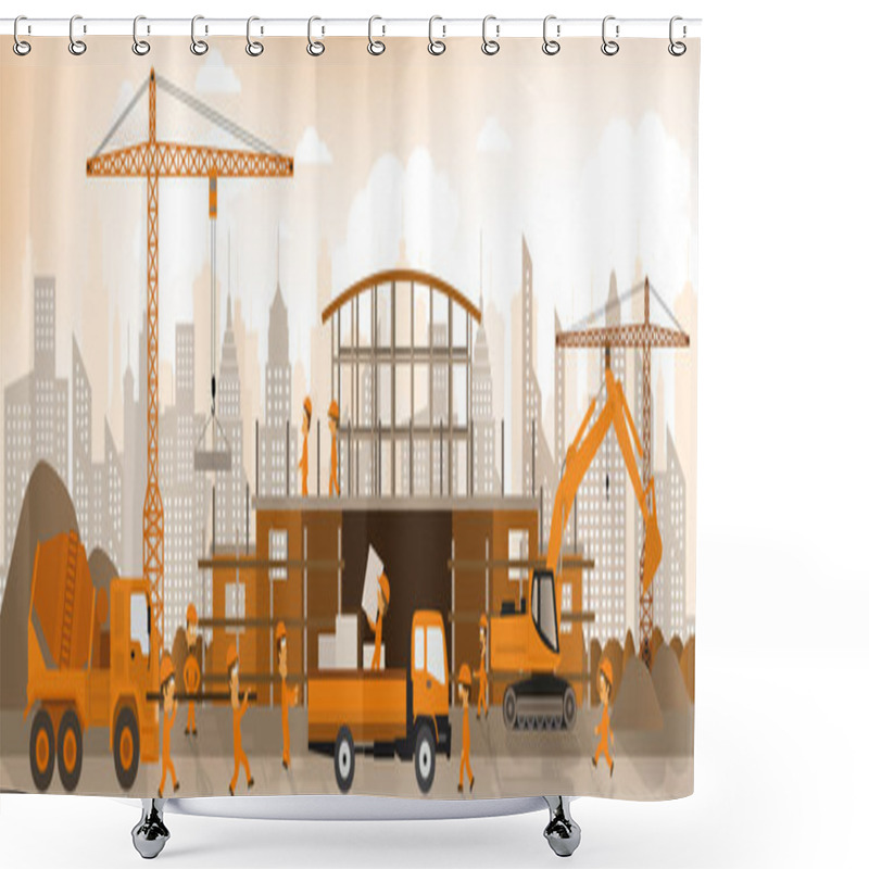 Personality  Making The New Building (shopping Center) Shower Curtains