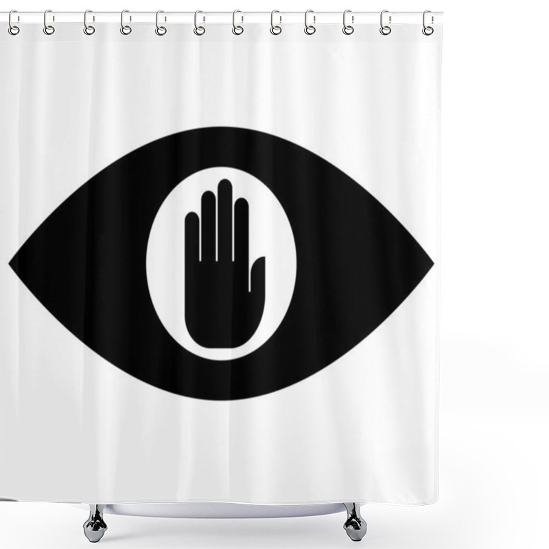 Personality  Stop Spying Icon Shower Curtains