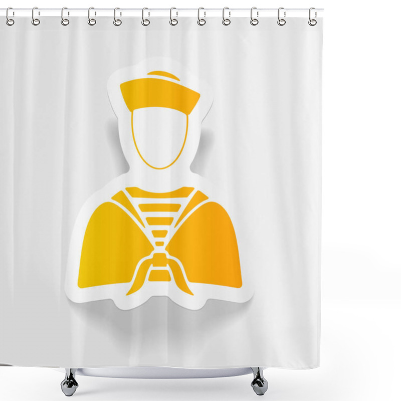 Personality  Realistic Design Element. Sailor Icon Shower Curtains