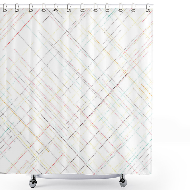 Personality  Diagonal Grunge Texture. Abstract Seamless Pattern Shower Curtains