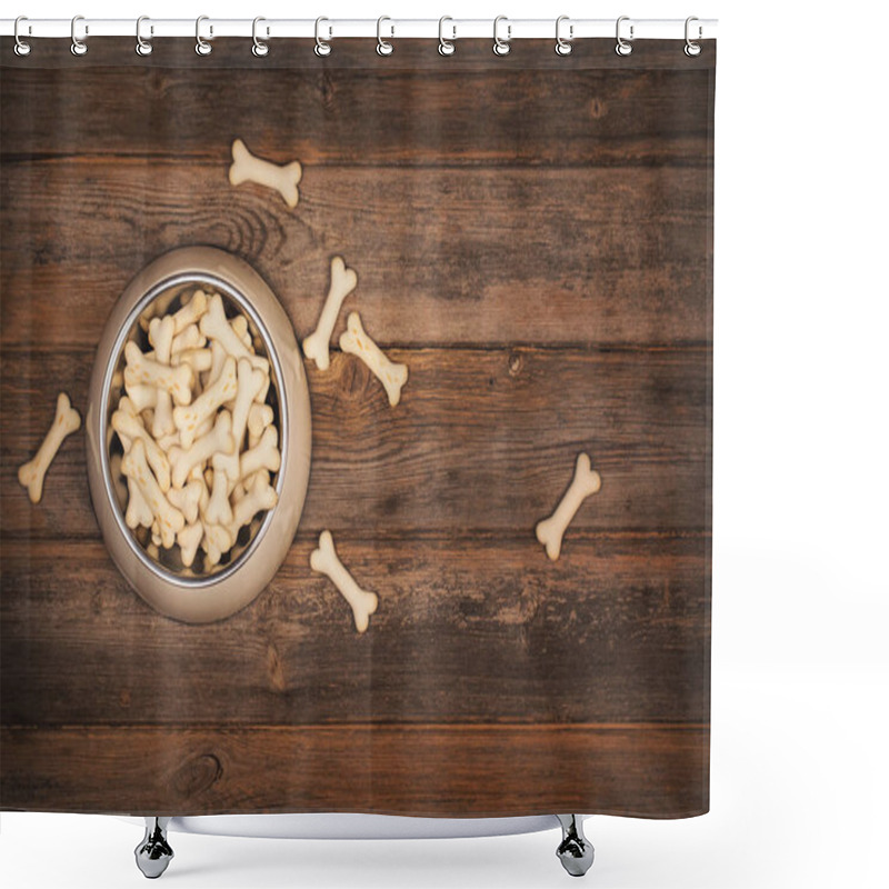 Personality  Dog Biscuits In A Bowl Shower Curtains