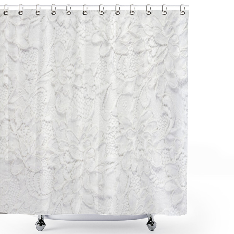 Personality  Wedding White Lace Background Shower Curtains