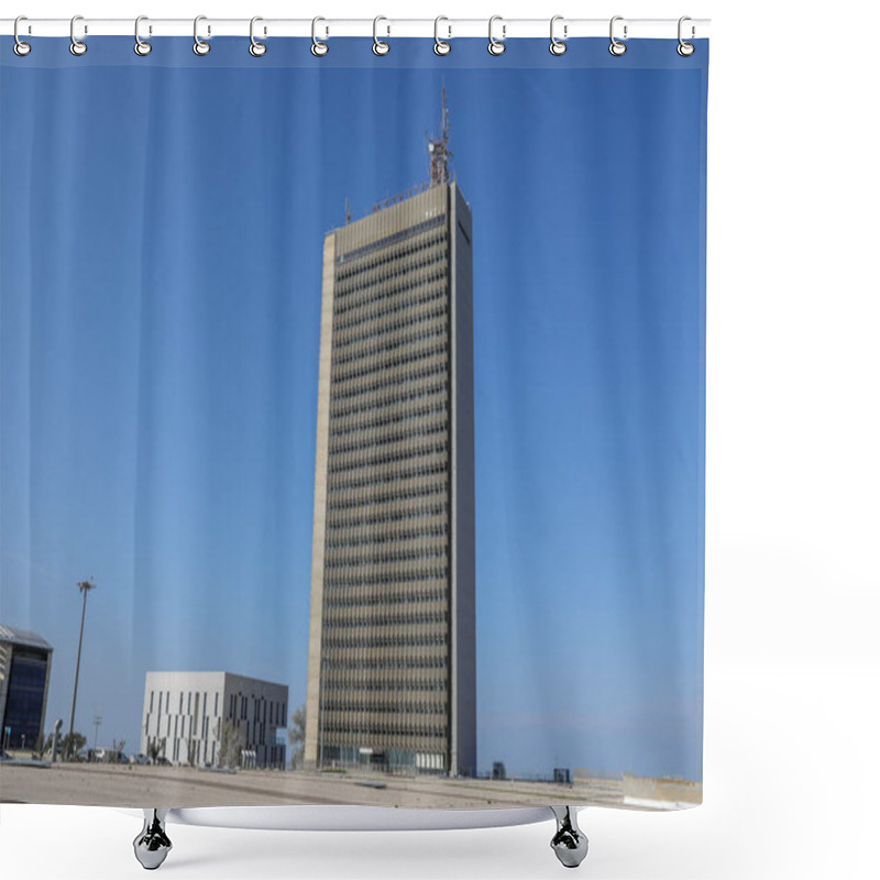 Personality  University Of Haifa Exterior Building. Shower Curtains