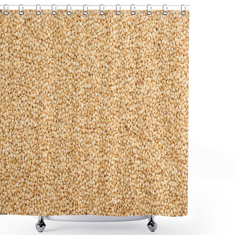 Personality  Top View Of Raw Seeds Of Organic White Quinoa  Shower Curtains