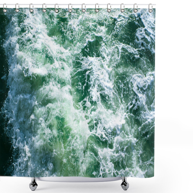 Personality  Surface Of Turquoise Ocean Water With White Foam, Background, Texture Shower Curtains