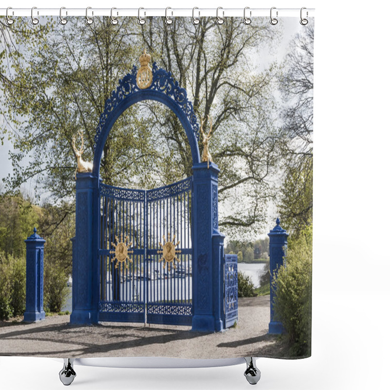 Personality  Blue Gate On The Island Of Djurgarden Shower Curtains