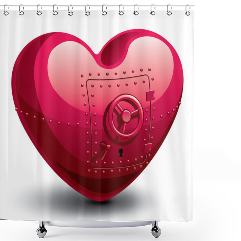 Personality  Safe Heart Shower Curtains