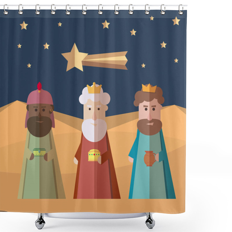 Personality  The Three Kings Of Orient, Wise Men, 3 Magi Shower Curtains