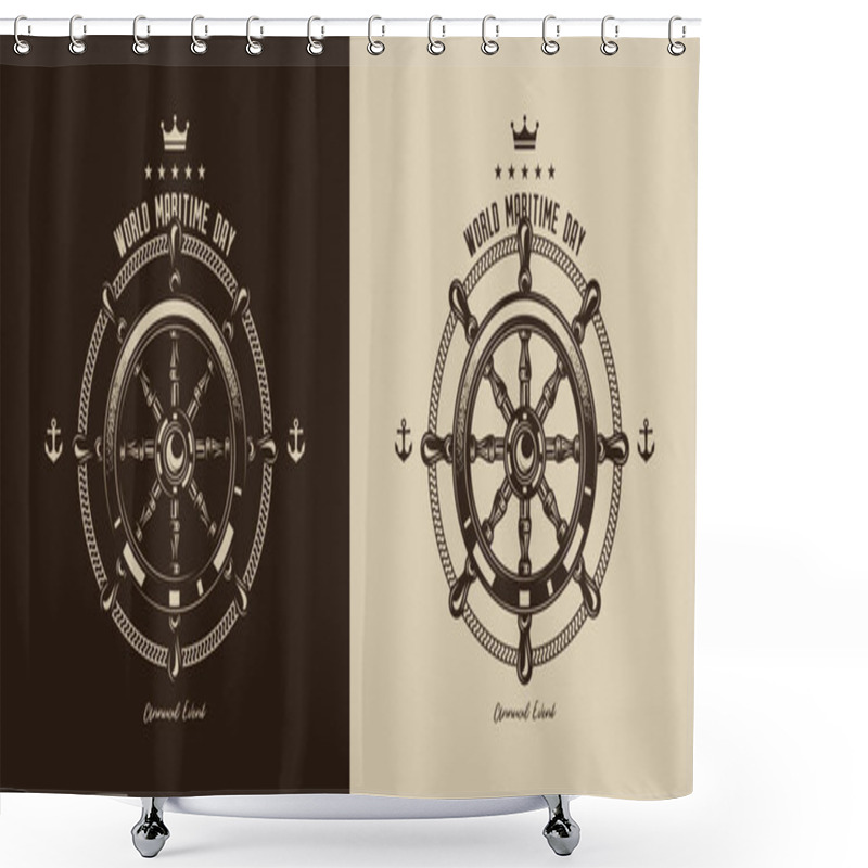 Personality  Emblem_helm_03 Shower Curtains