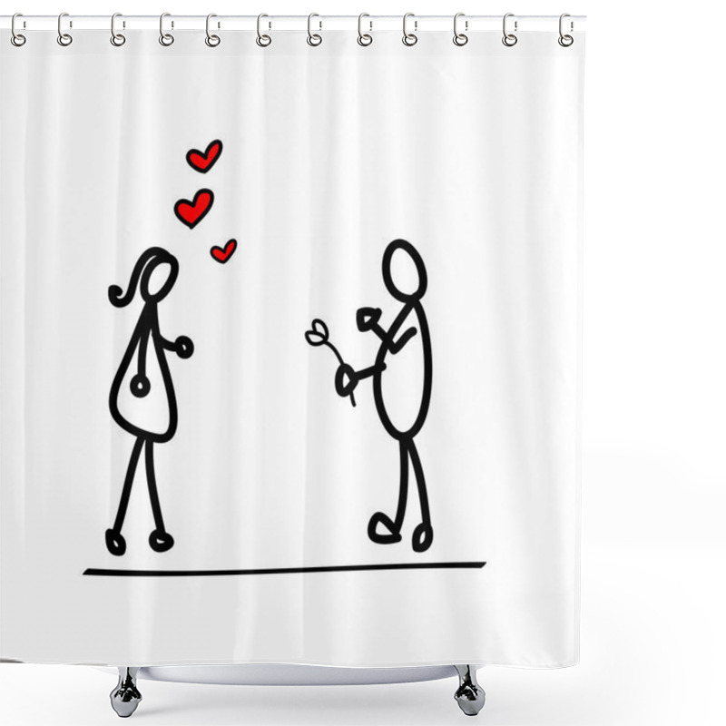 Personality  Couple In Love Shower Curtains