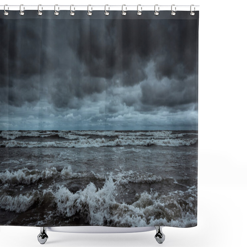 Personality  View Of Storm Seascape Shower Curtains