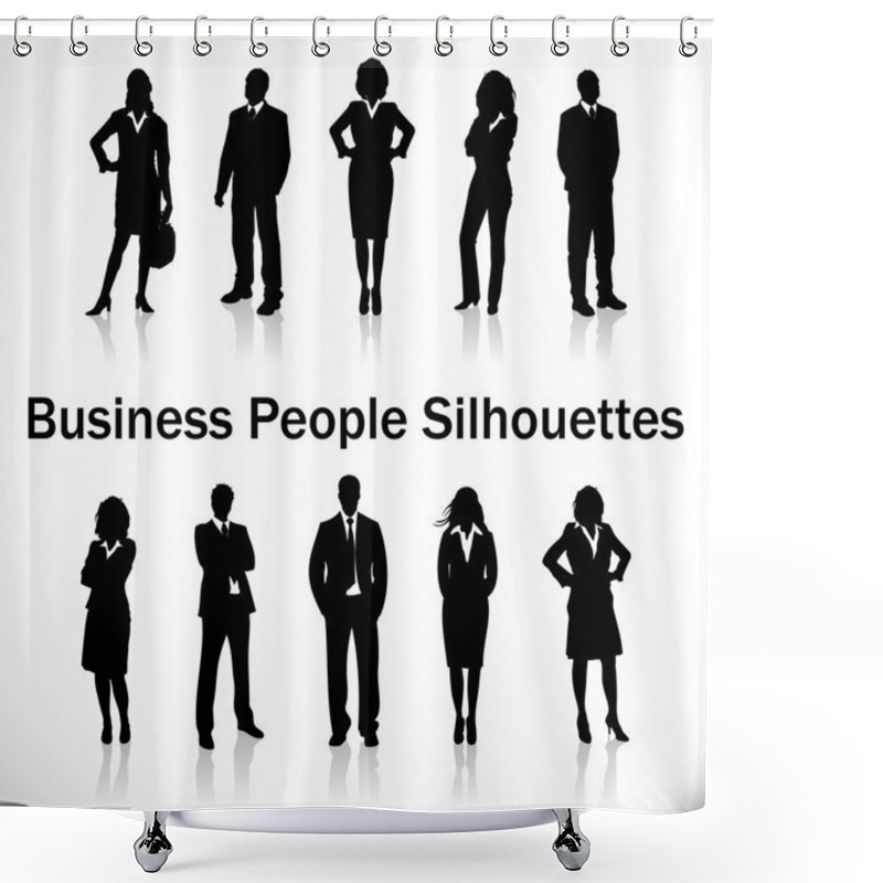 Personality  Business People Silhouettes Shower Curtains