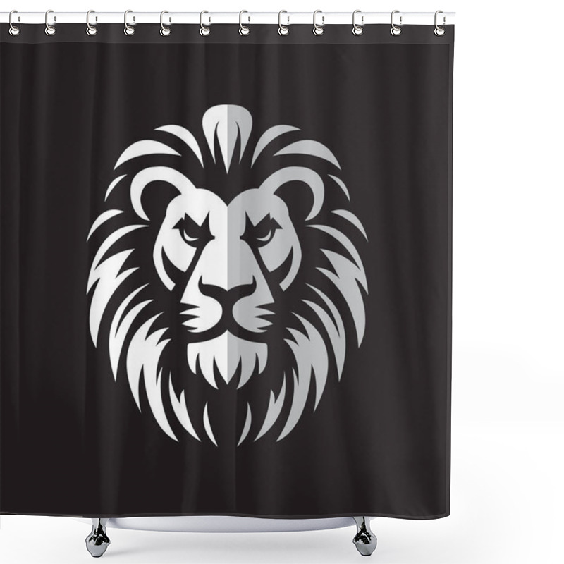 Personality  Vibrant Rainbow Lion Head Design Shower Curtains