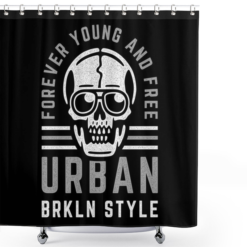 Personality  Retro  Skull Print. Shower Curtains