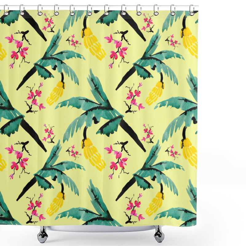 Personality  Blooming Magnolia Flowers Shower Curtains