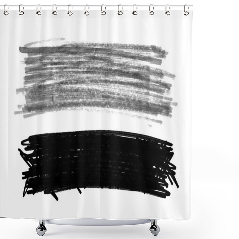 Personality  Felt Pen Doodle Scribbles Isolated On White Background Shower Curtains