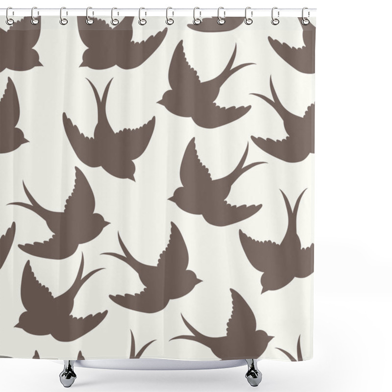 Personality  Birds Seamless Pattern, Shower Curtains