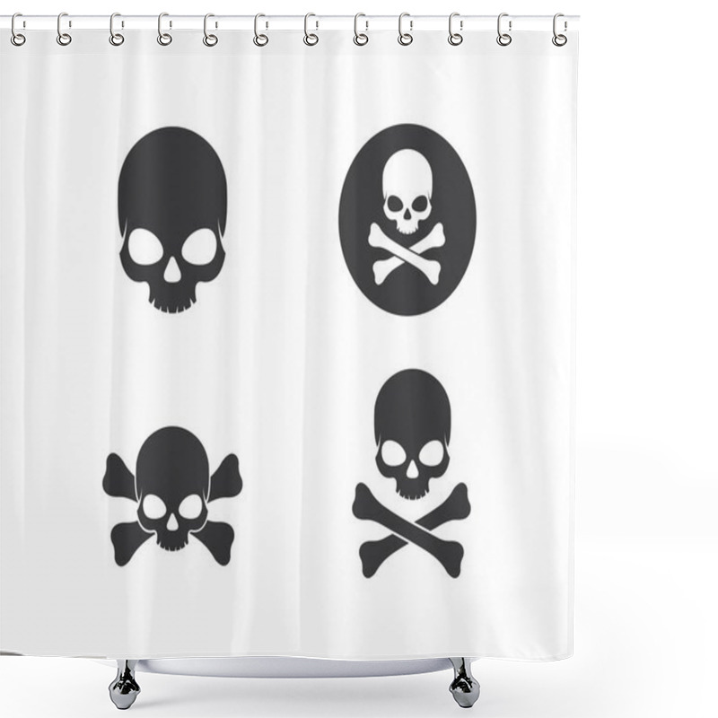 Personality  Skull Vector Illustration  Shower Curtains