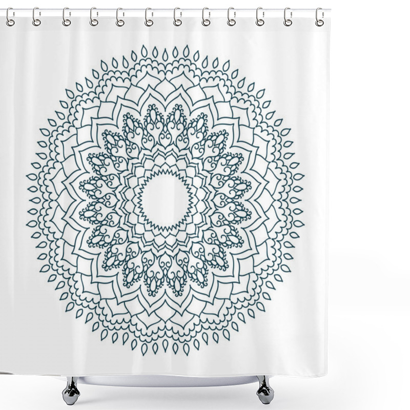 Personality  Black Ethnic Mandala Pattern Shower Curtains