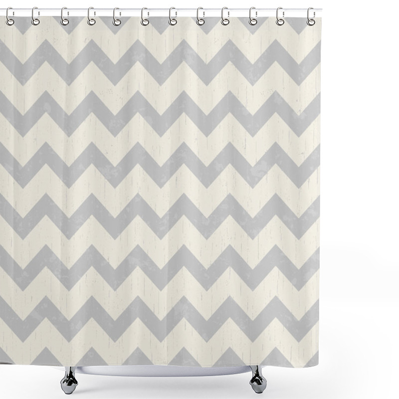 Personality  Seamless Chevron Grey Pattern Shower Curtains