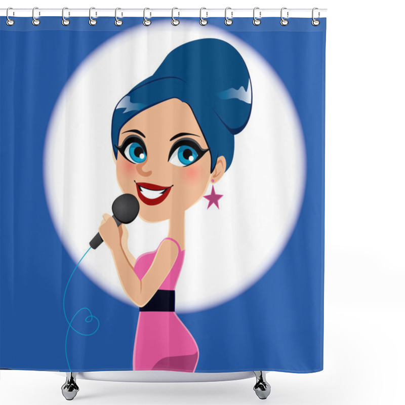 Personality  Artist Woman Singer Shower Curtains