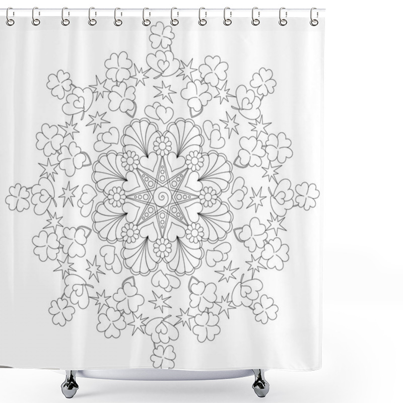 Personality  Mandala For Attracting Love And Luck Shower Curtains