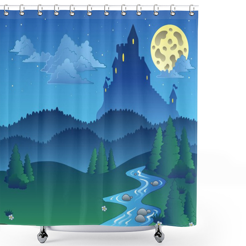 Personality  Fairy Tale Landscape At Night 1 Shower Curtains