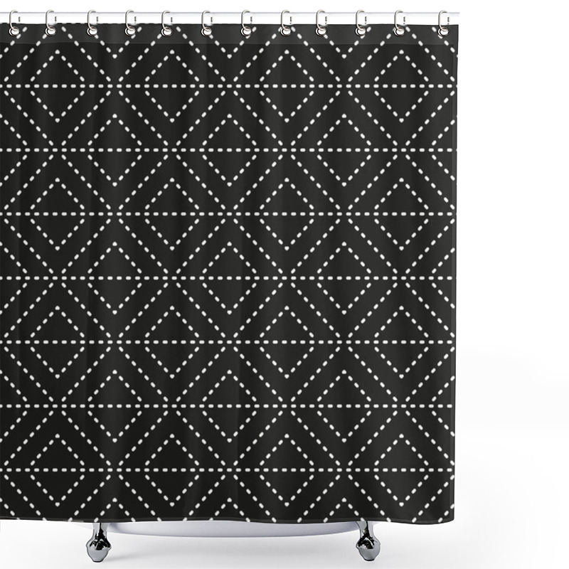 Personality  Abstract Dotted Seamless Pattern In Black And White. Vector Eps10 Shower Curtains