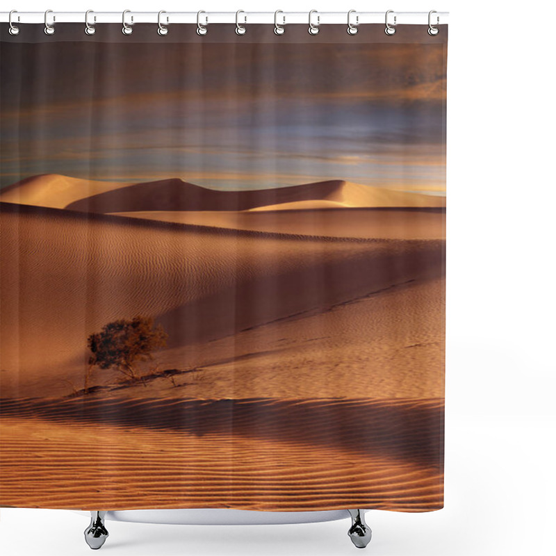 Personality  View Of Nice Sands Dunes And Palm At Sands Dunes National Park Shower Curtains