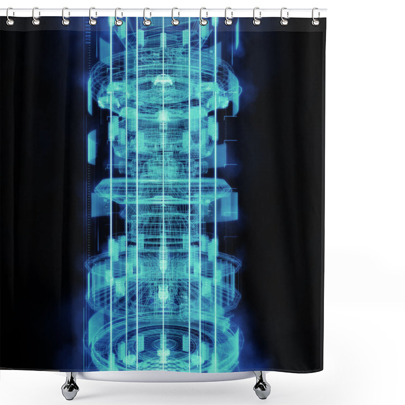 Personality  Virtual Data Stack Shower Curtains