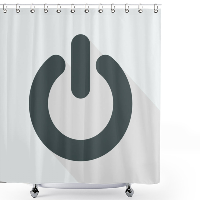 Personality  Single Power Icon Shower Curtains