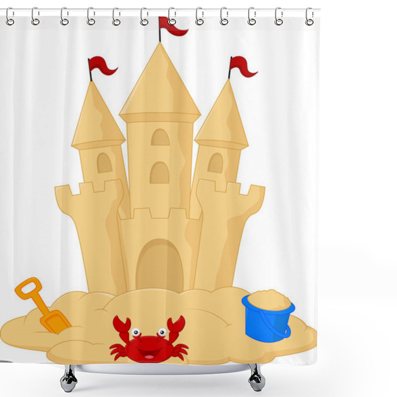 Personality  Sand Castle Shower Curtains